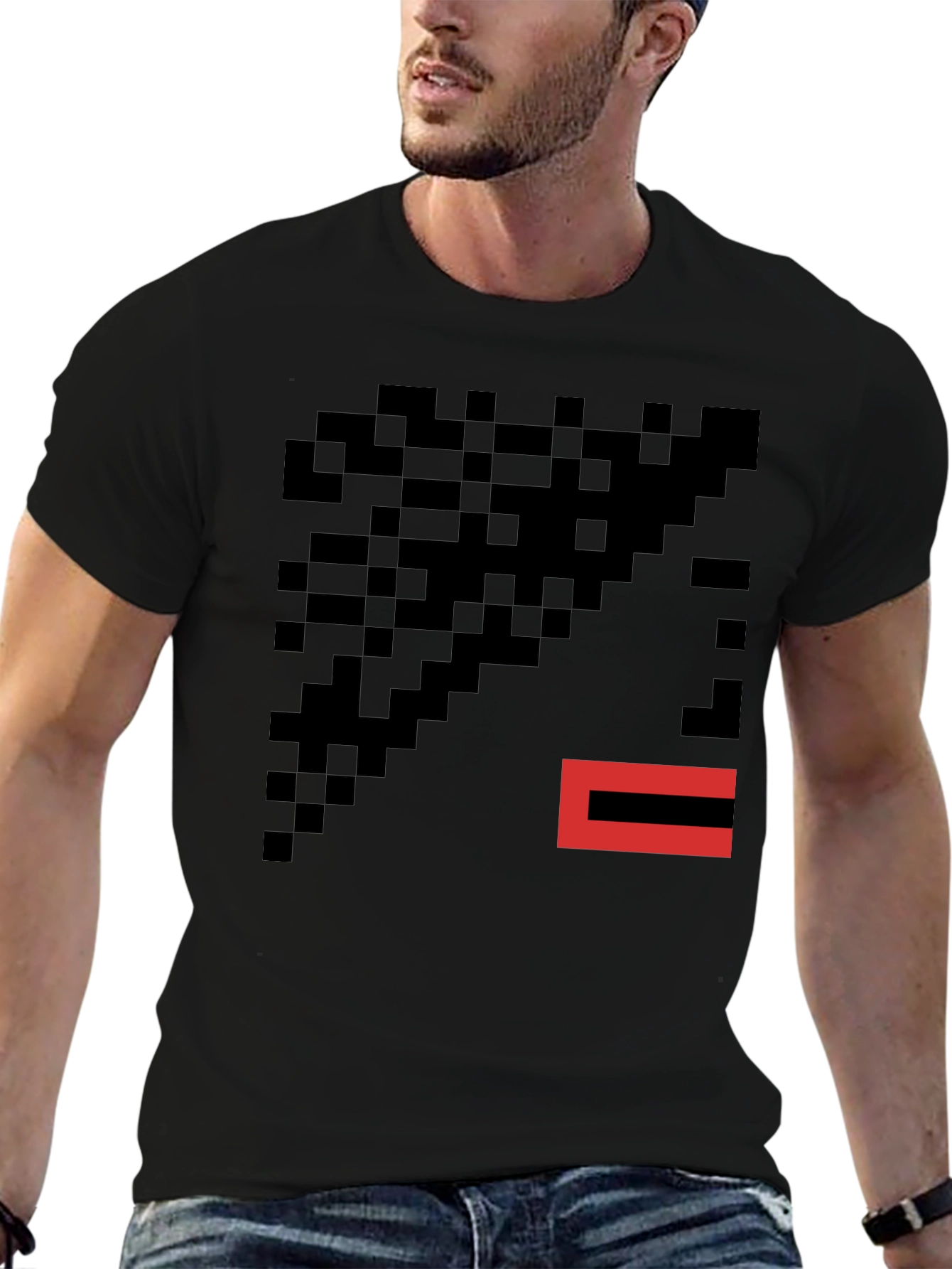 Pixelated Graphic T-Shirt - Modern Abstract Tee