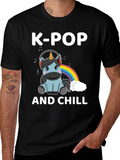 K-Pop and Chill Unicorn T-Shirt