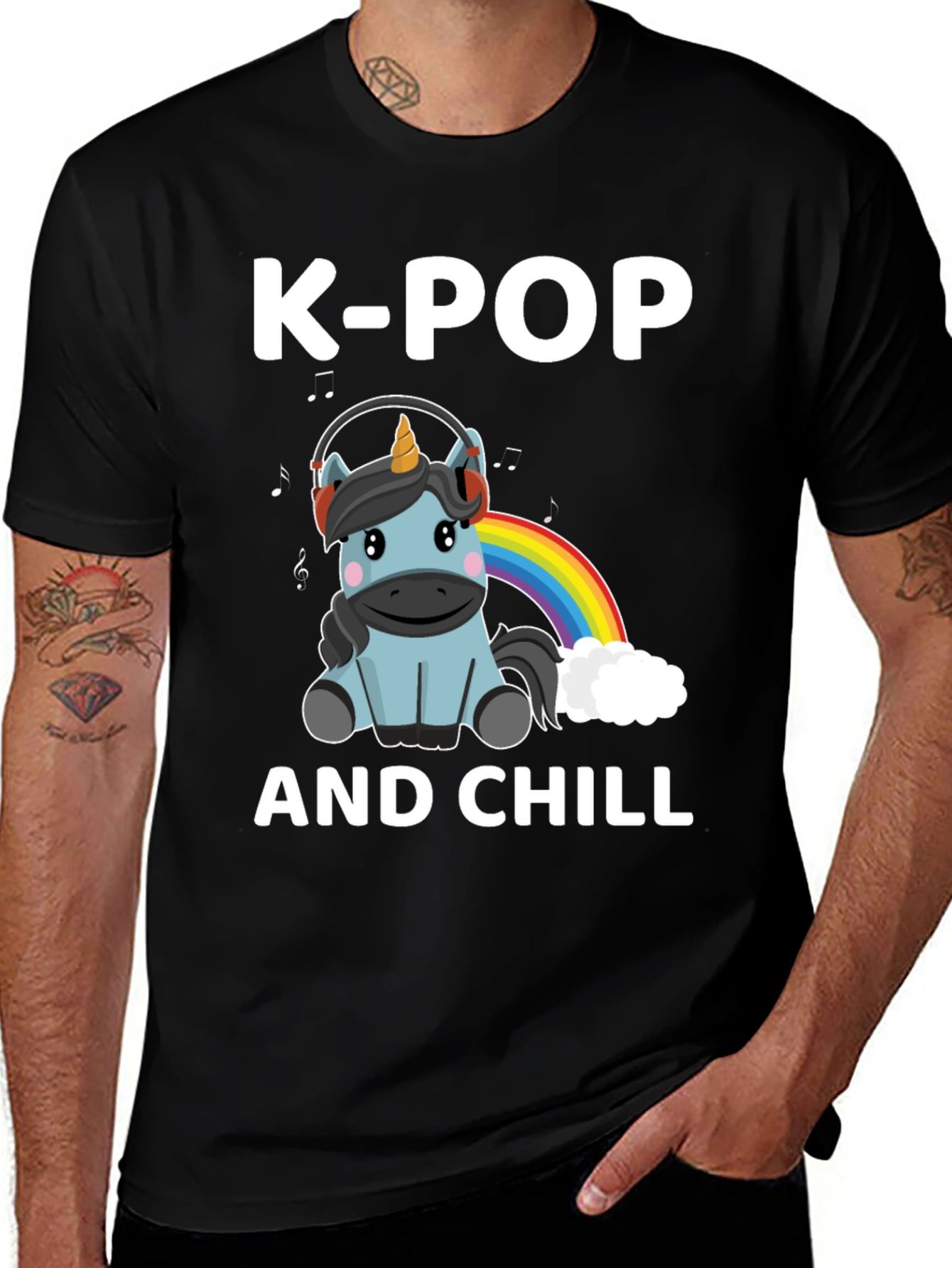 K-Pop and Chill Unicorn T-Shirt