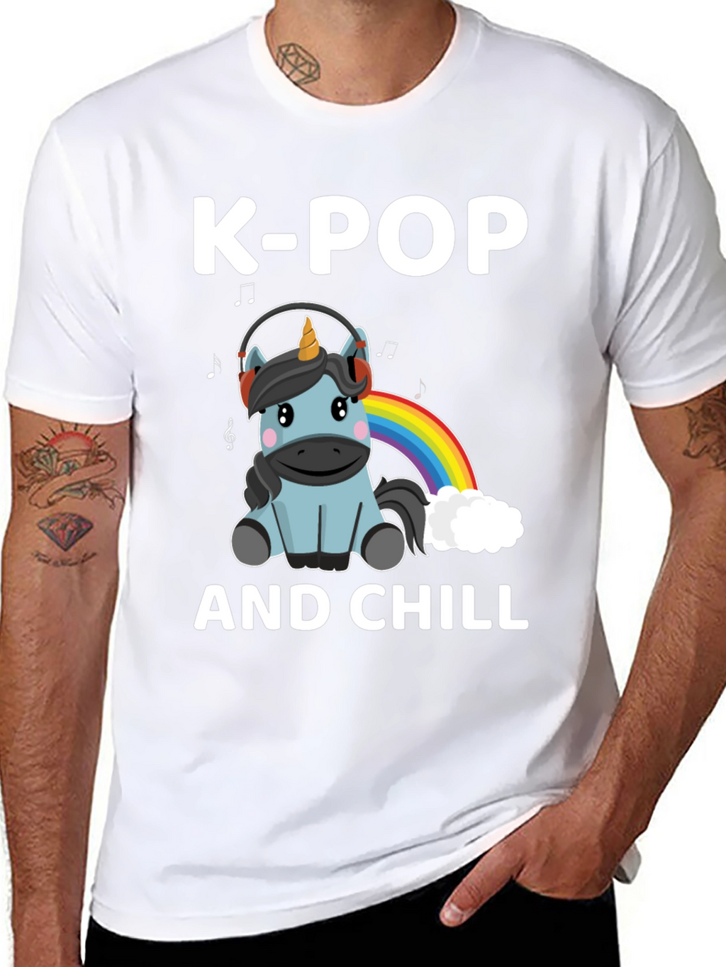 K-Pop and Chill Unicorn T-Shirt