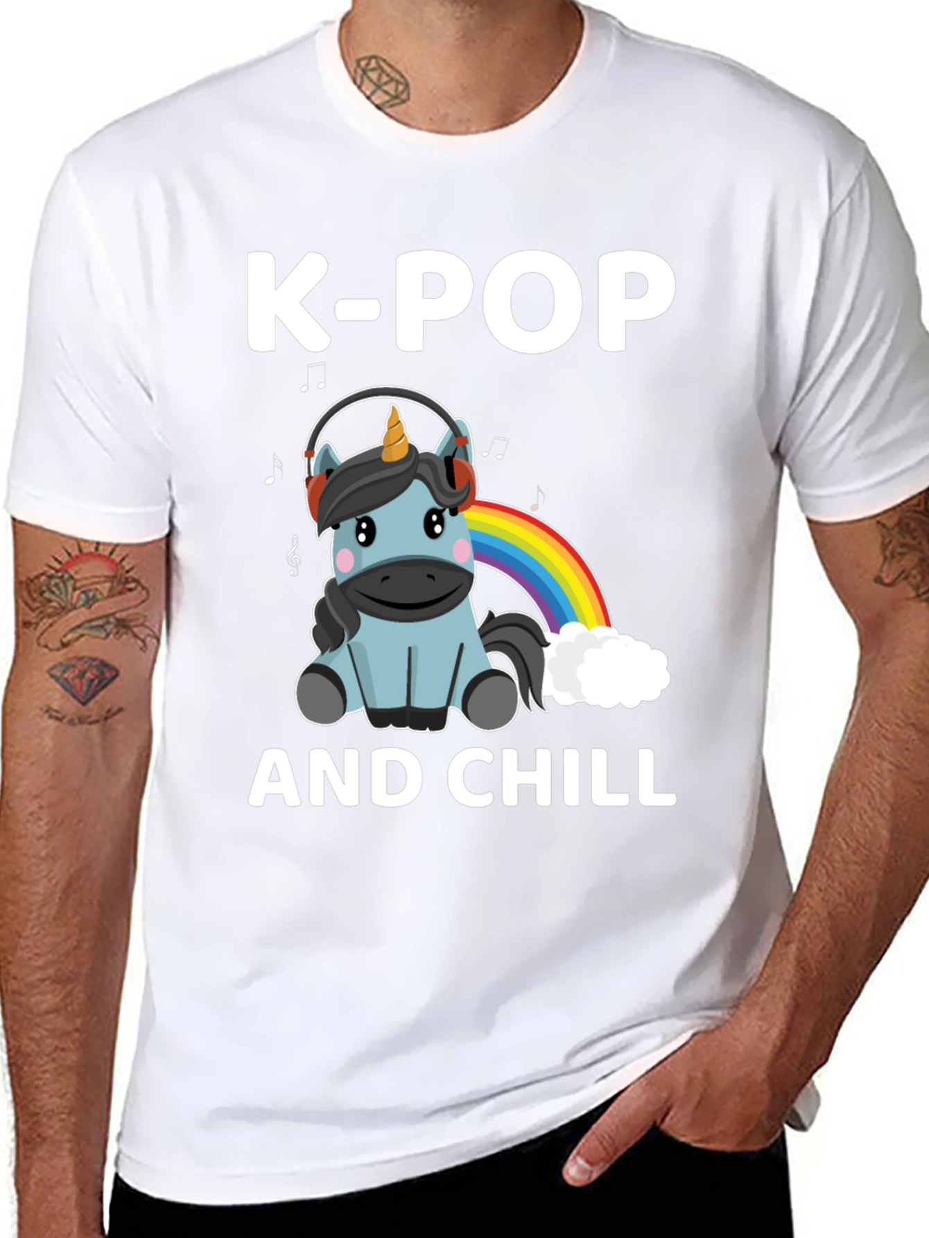 K-Pop and Chill Unicorn T-Shirt