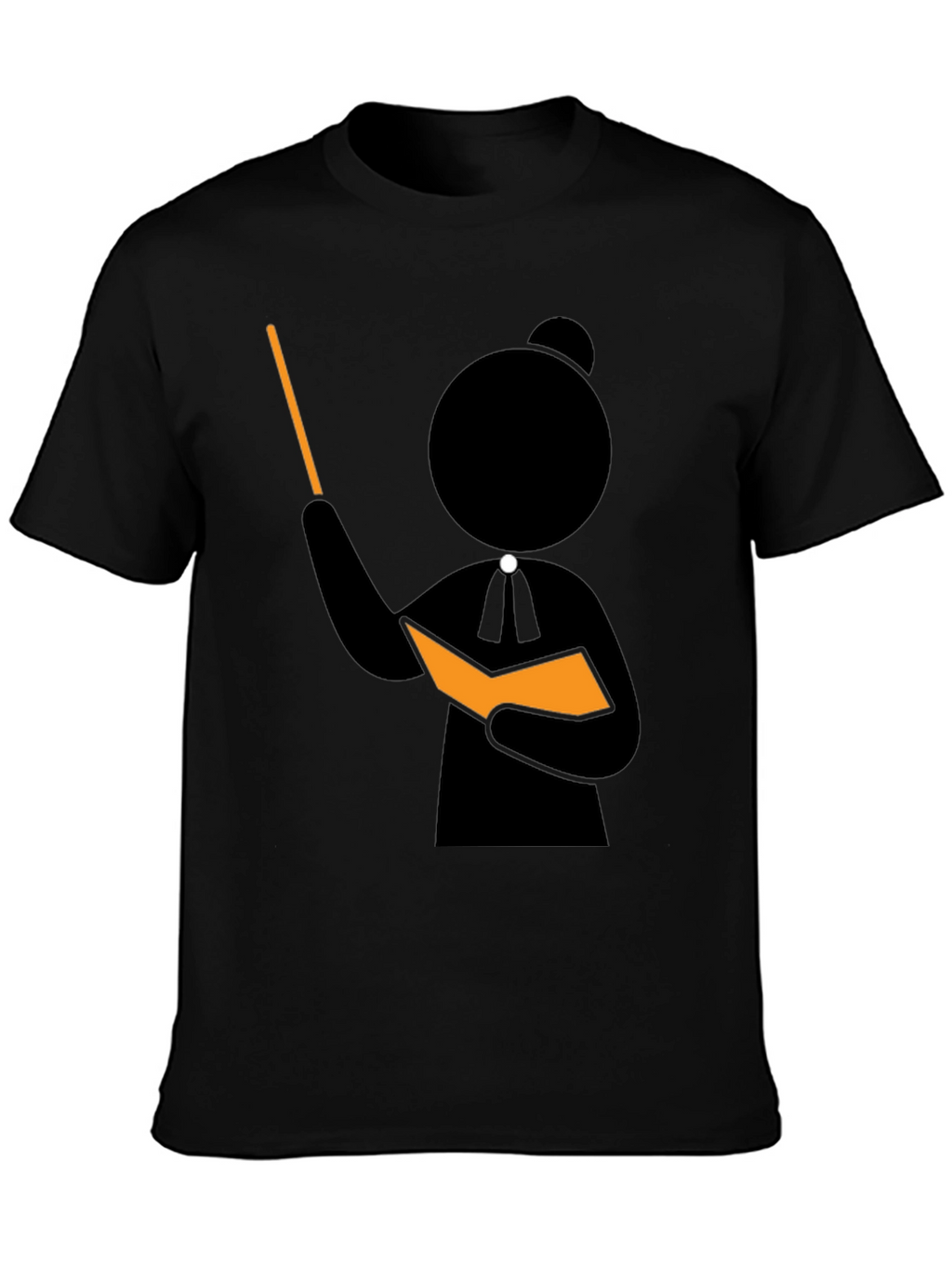 Professor Stick Figure Black T-Shirt