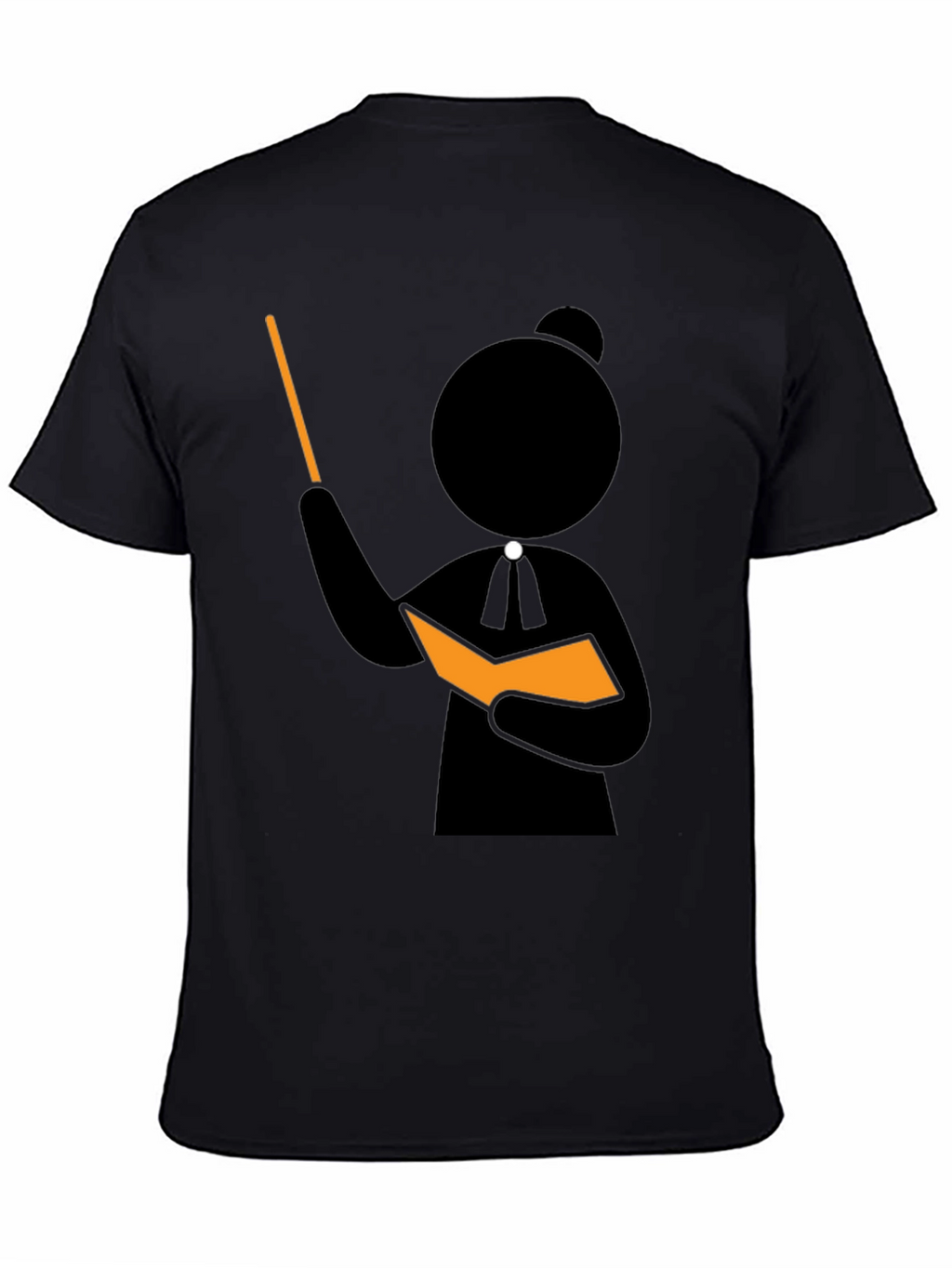 Professor Stick Figure Black T-Shirt