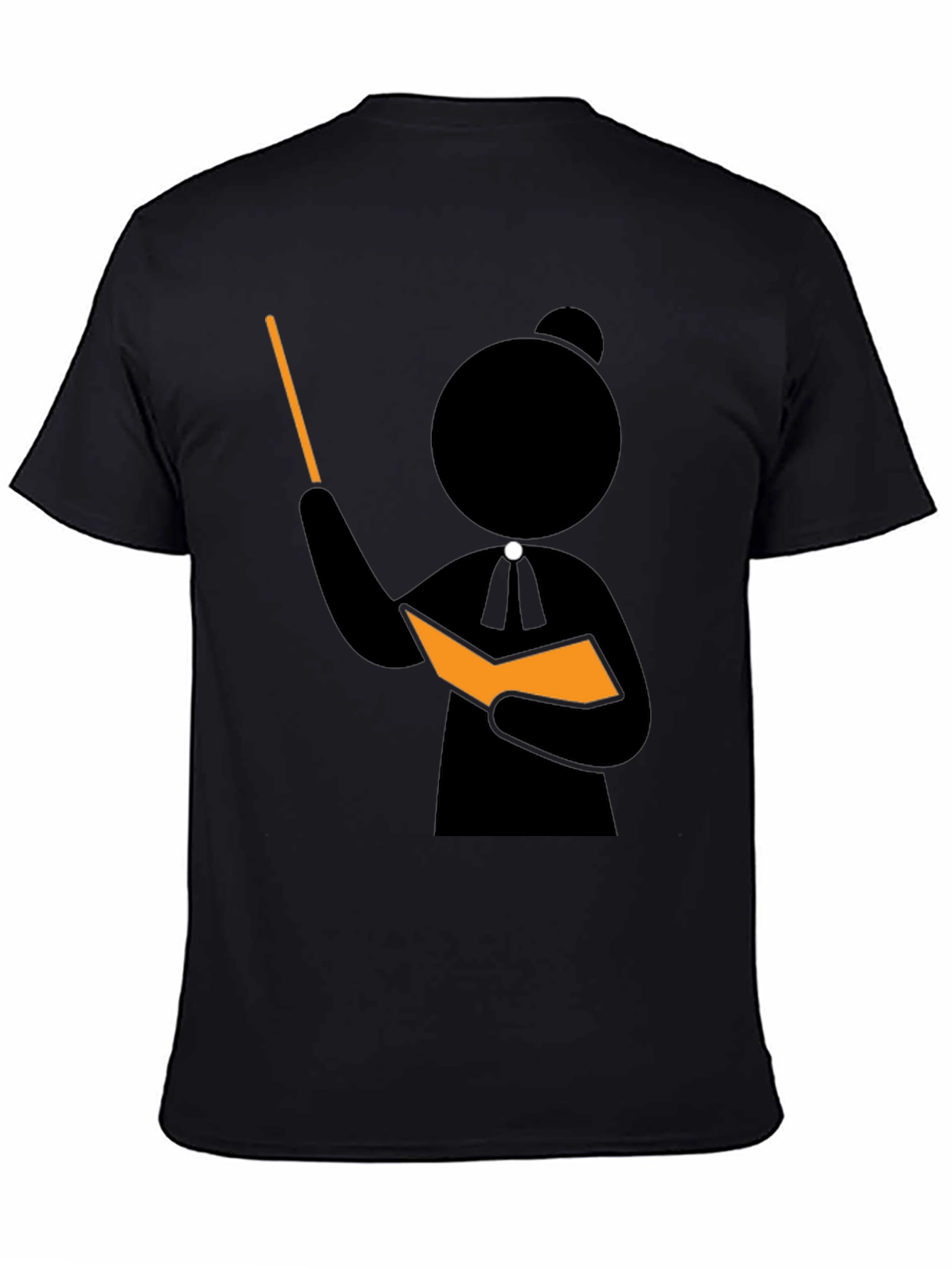 Professor Stick Figure Black T-Shirt