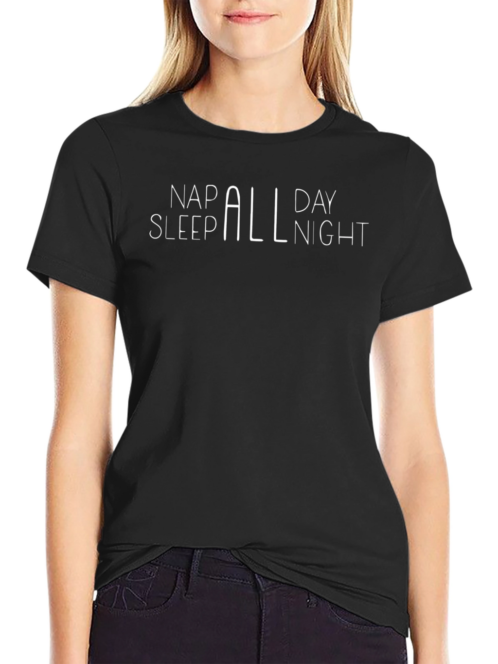 Nap Sleep All Day Night Funny T-Shirt
