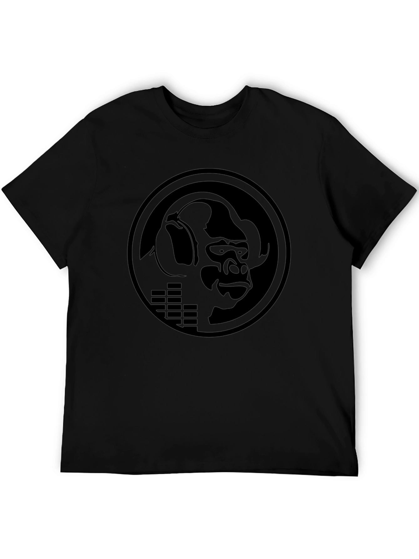 Gorilla DJ Graphic Tee - Black Cotton Blend Shirt