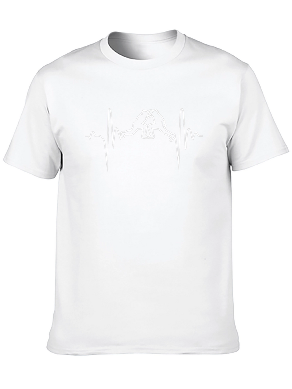 Wrestling Heartbeat T-Shirt Black Graphic Tee