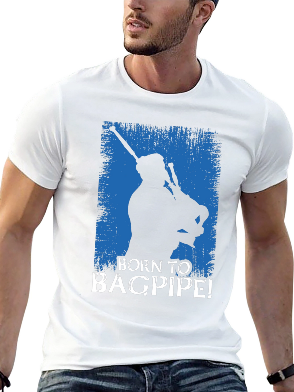 Born to Bagpipe Black T-Shirt
