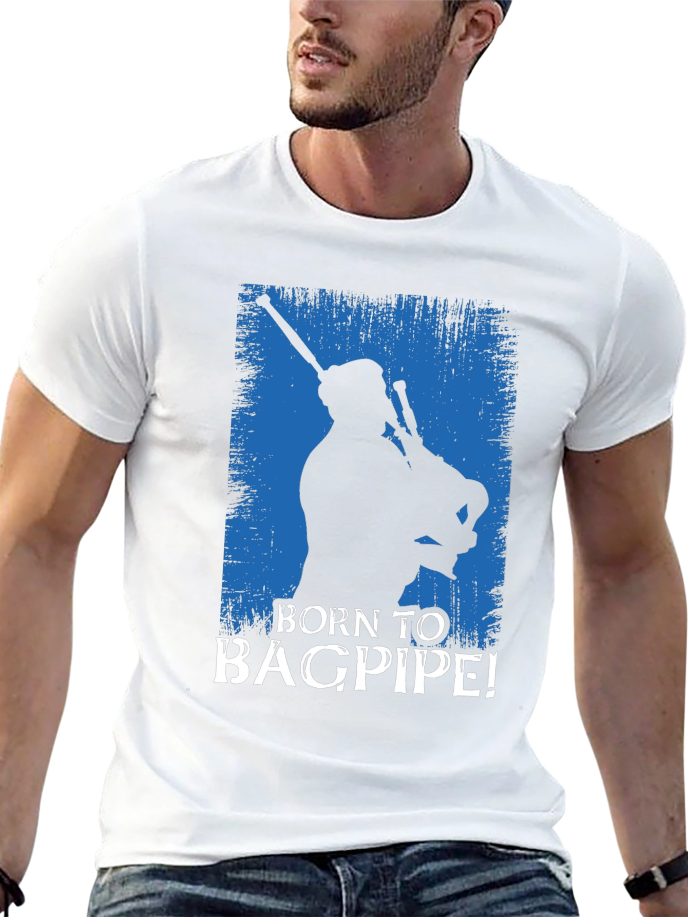 Born to Bagpipe Black T-Shirt