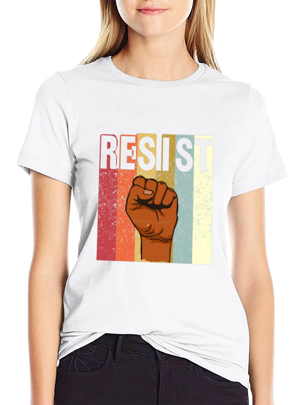 Resist Fist Graphic Tee - Retro Style