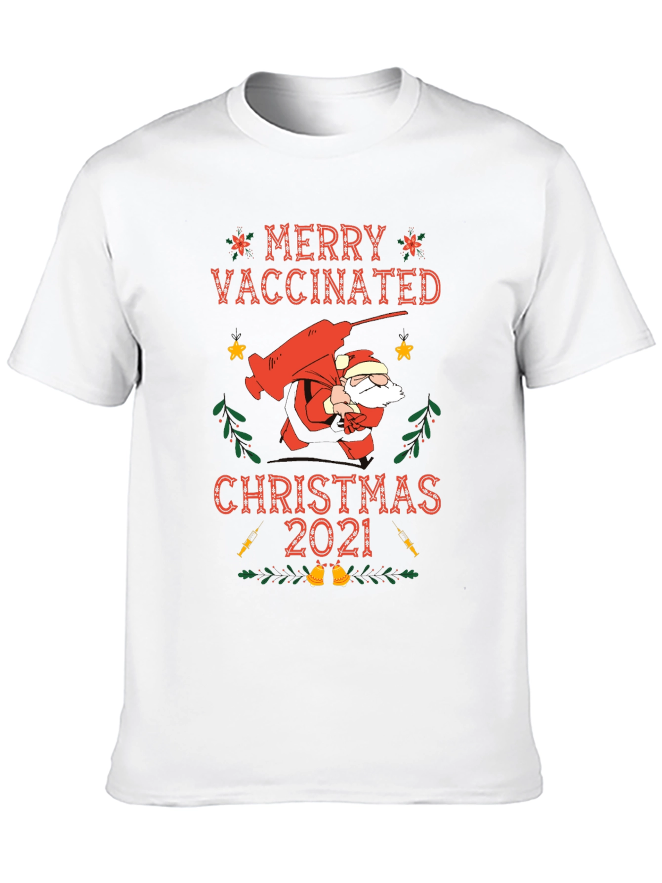 Merry Vaccinated Christmas 2021 T-Shirt