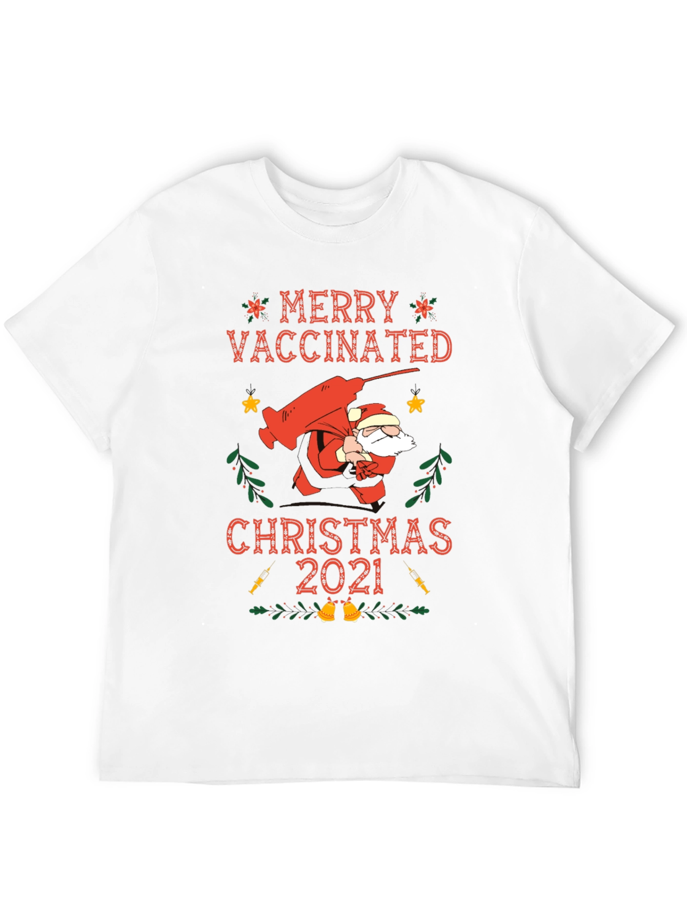 Merry Vaccinated Christmas 2021 T-Shirt