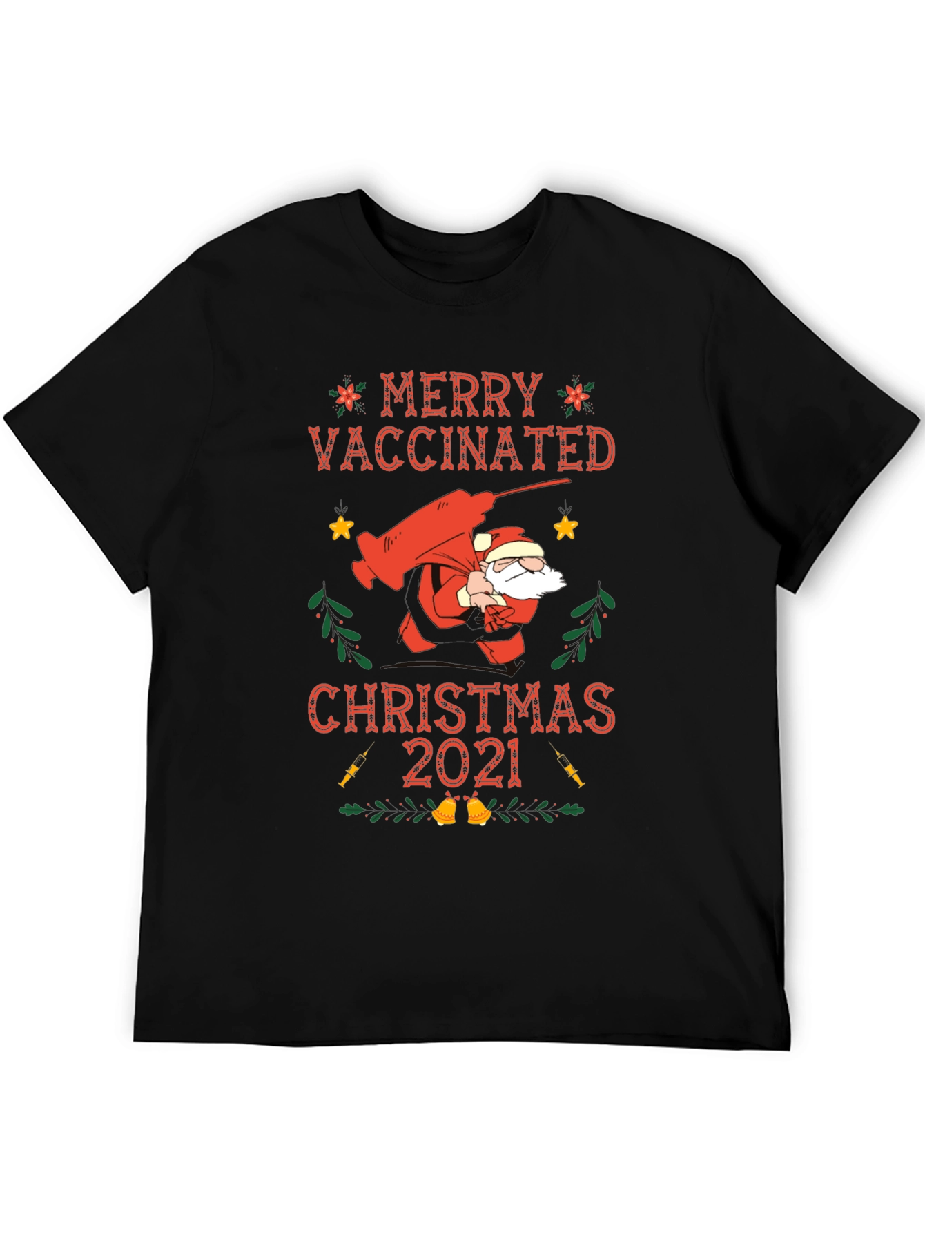 Merry Vaccinated Christmas 2021 T-Shirt