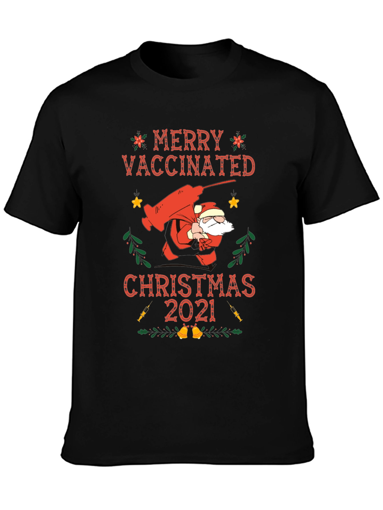 Merry Vaccinated Christmas 2021 T-Shirt