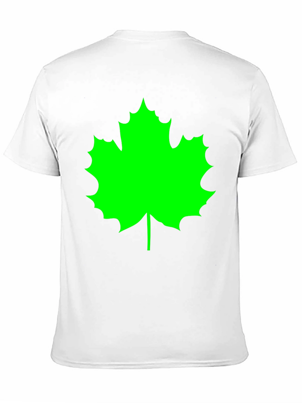 Green Maple Leaf Black T-Shirt
