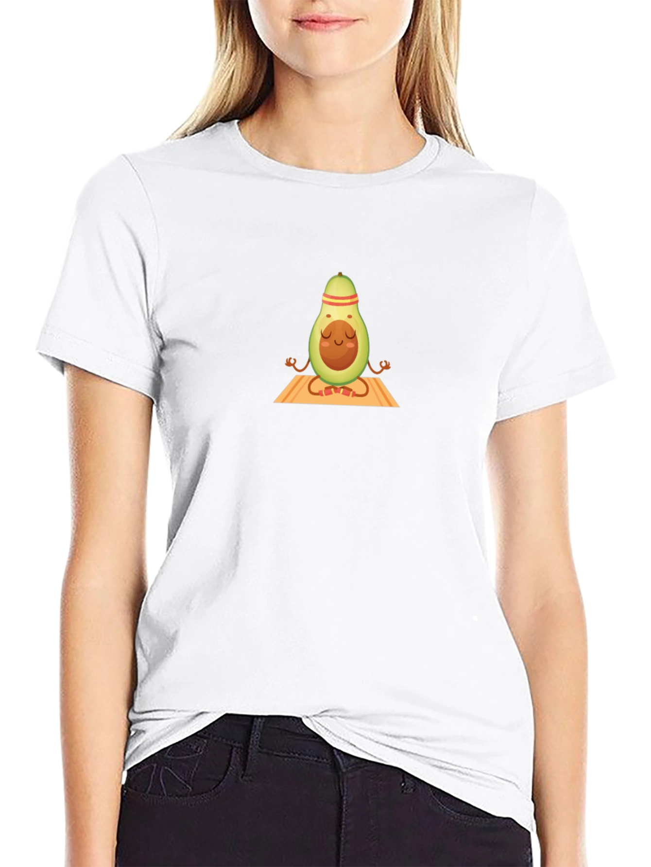 Meditating Avocado Graphic T-Shirt