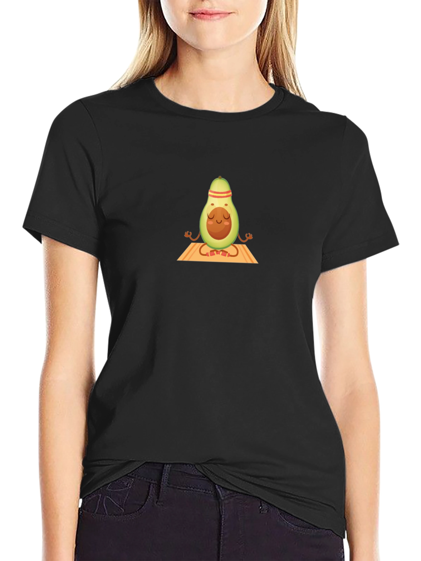 Meditating Avocado Graphic T-Shirt