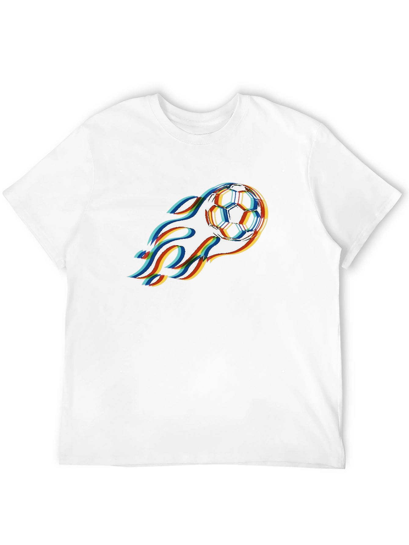 Flaming Soccer Ball Graphic Tee - Cool Sportswear
