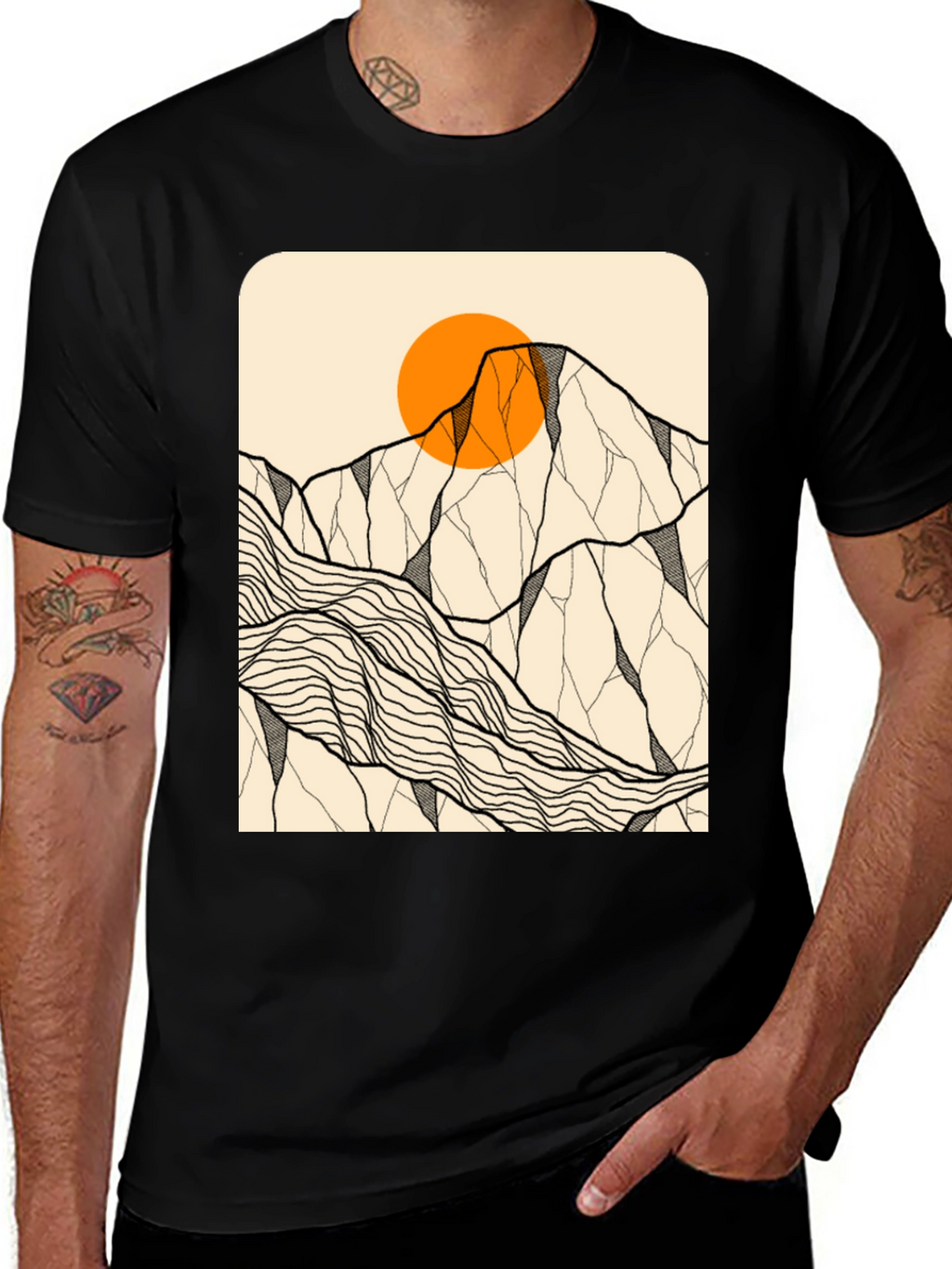 Mountain Sun Graphic Tee - Adventure Awaits
