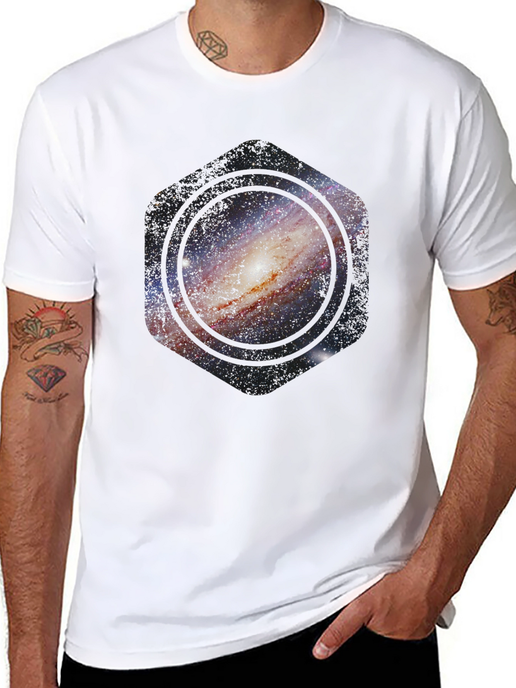 Galaxy Hex T-Shirt - Cosmic Style