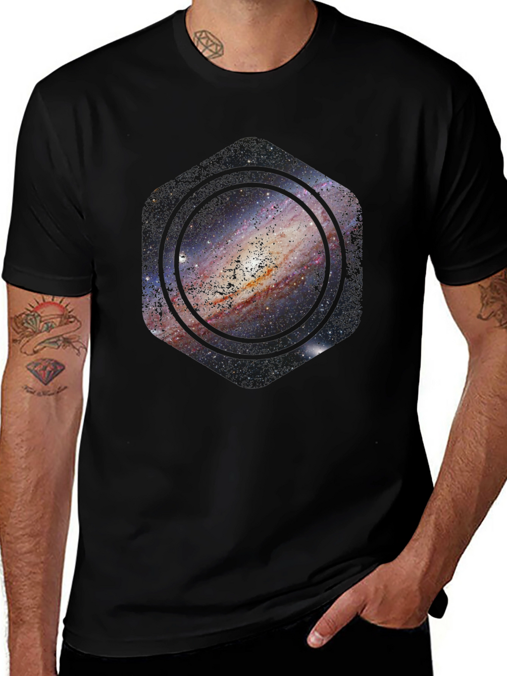 Galaxy Hex T-Shirt - Cosmic Style