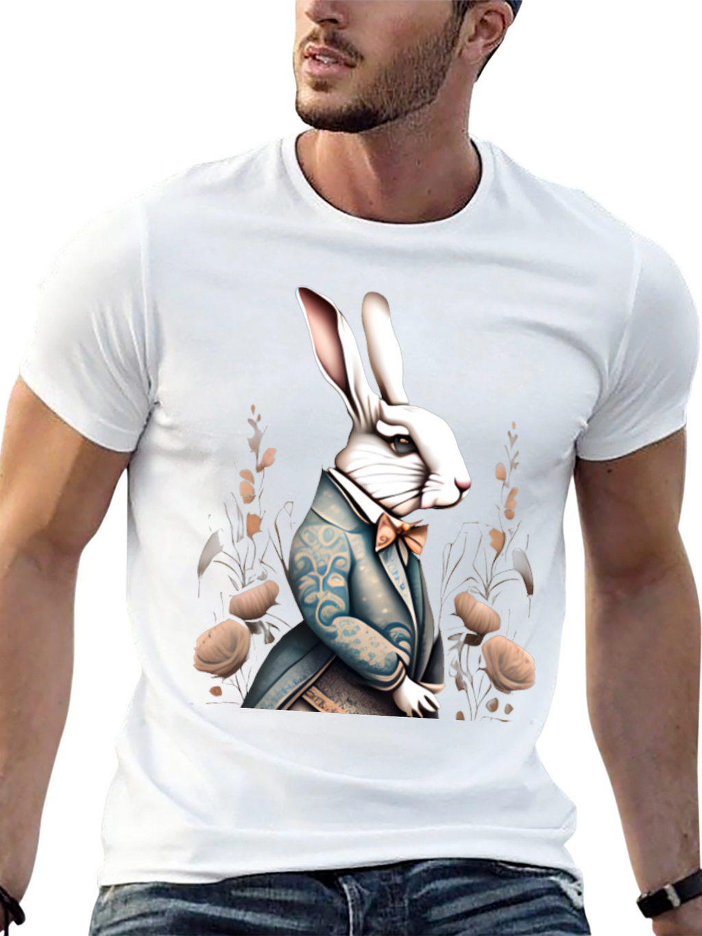 Rabbit Gentleman Graphic Tee