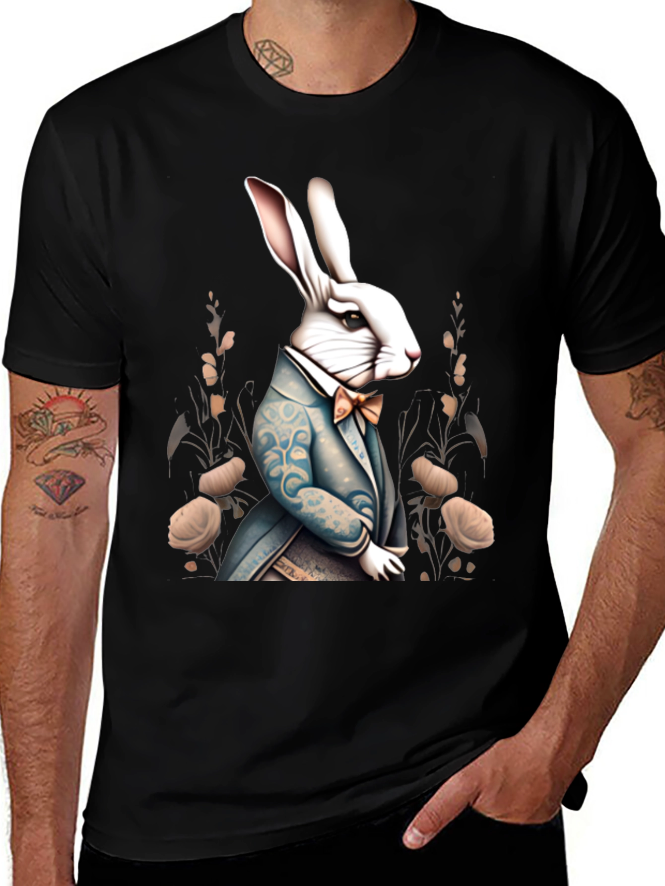 Rabbit Gentleman Graphic Tee
