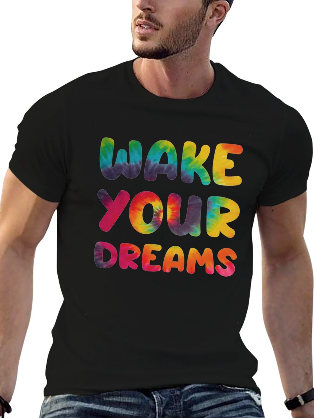 Wake Your Dreams Tie-Dye Graphic Tee