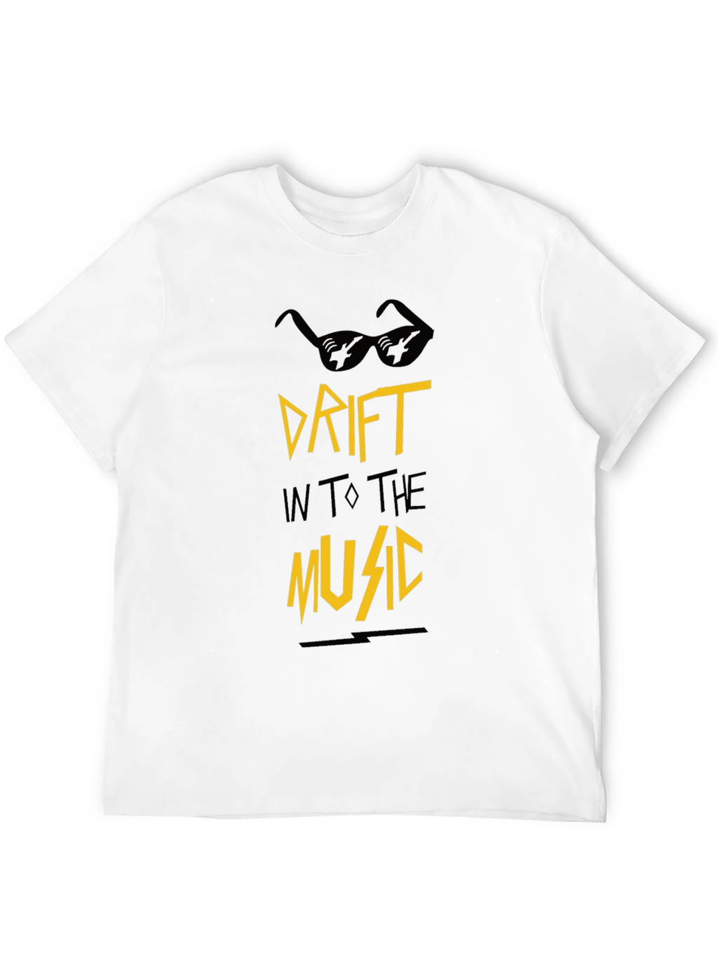 Drift Into the Music Black Graphic Tee