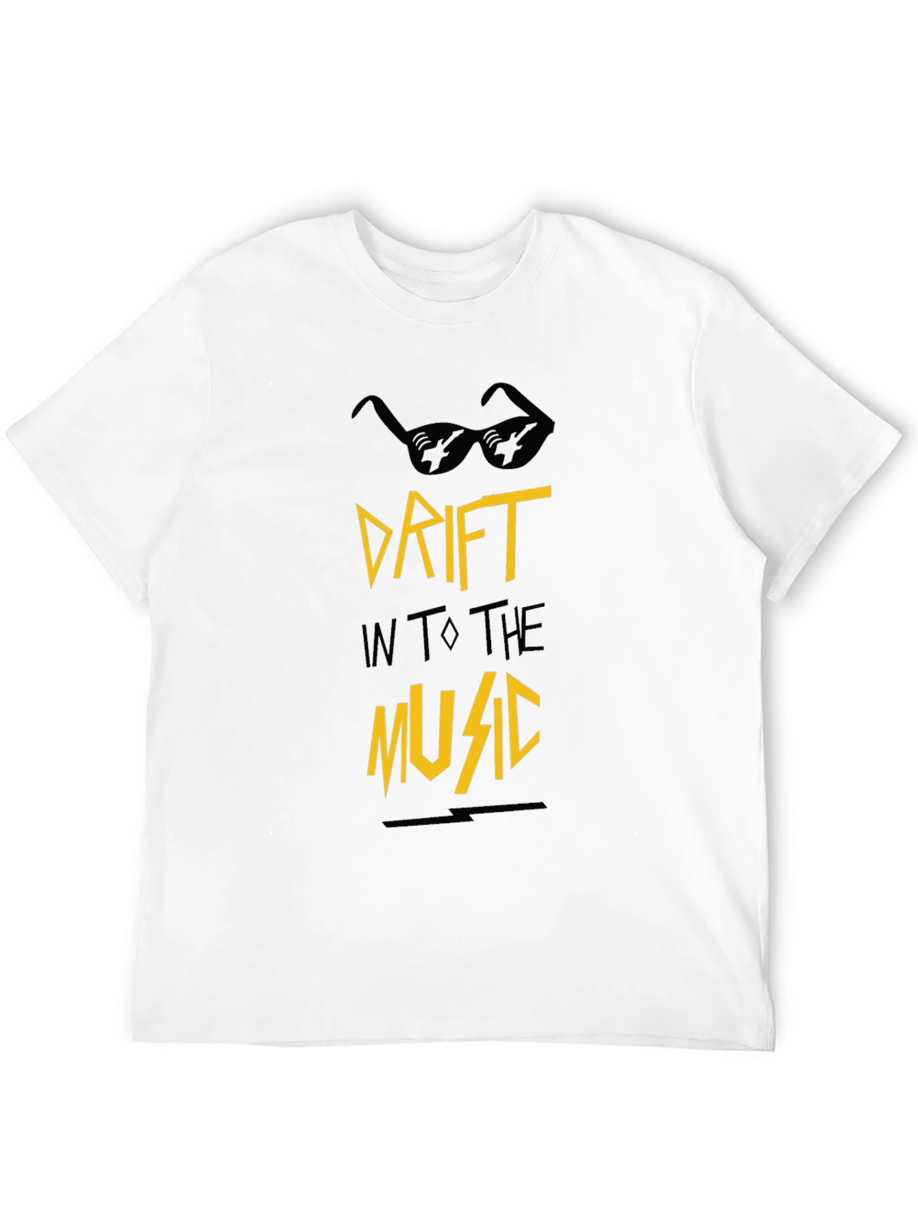 Drift Into the Music Black Graphic Tee