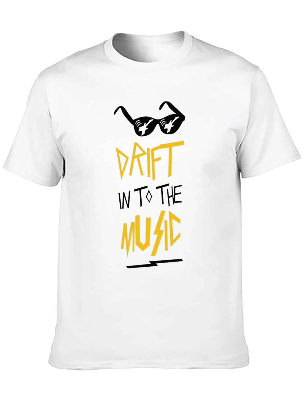 Drift Into the Music Black Graphic Tee