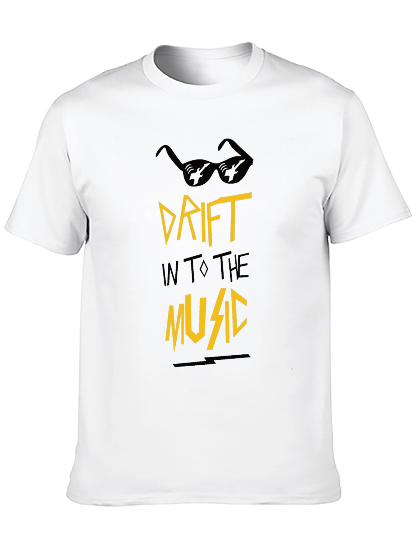 Drift Into the Music Black Graphic Tee