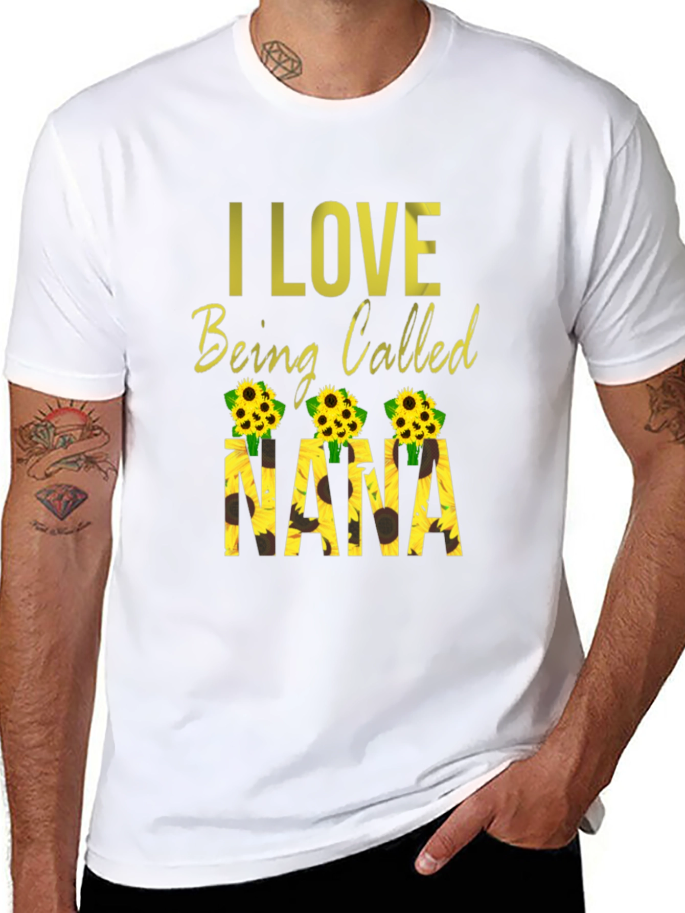 I Love Being Called Nana Sunflower Graphic Tee