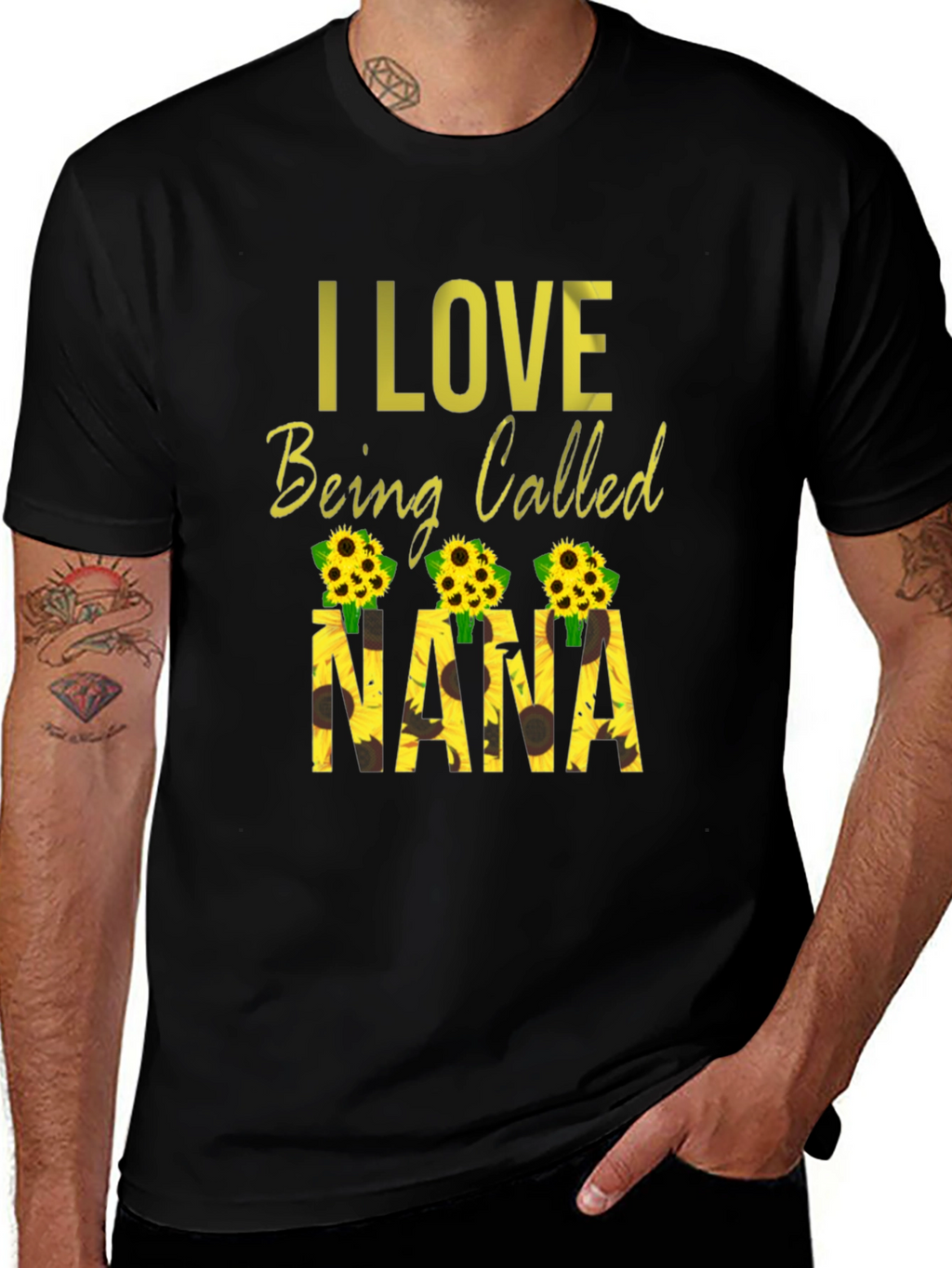I Love Being Called Nana Sunflower Graphic Tee