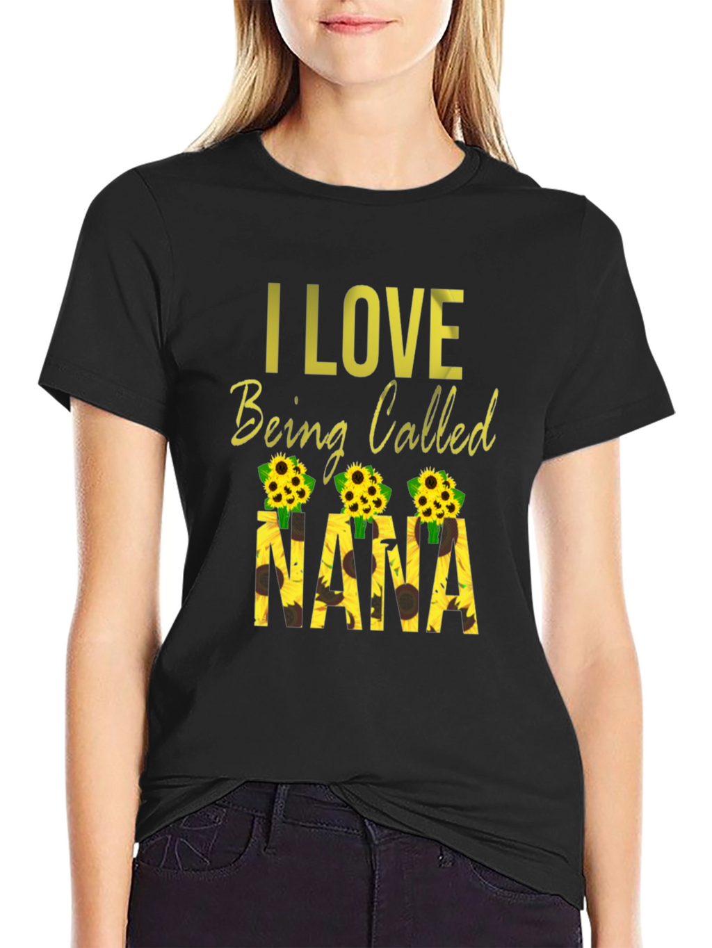 I Love Being Called Nana Sunflower Graphic Tee