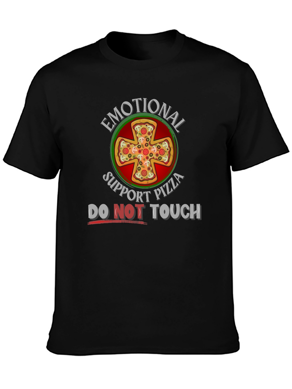 Emotional Support Pizza Graphic T-Shirt