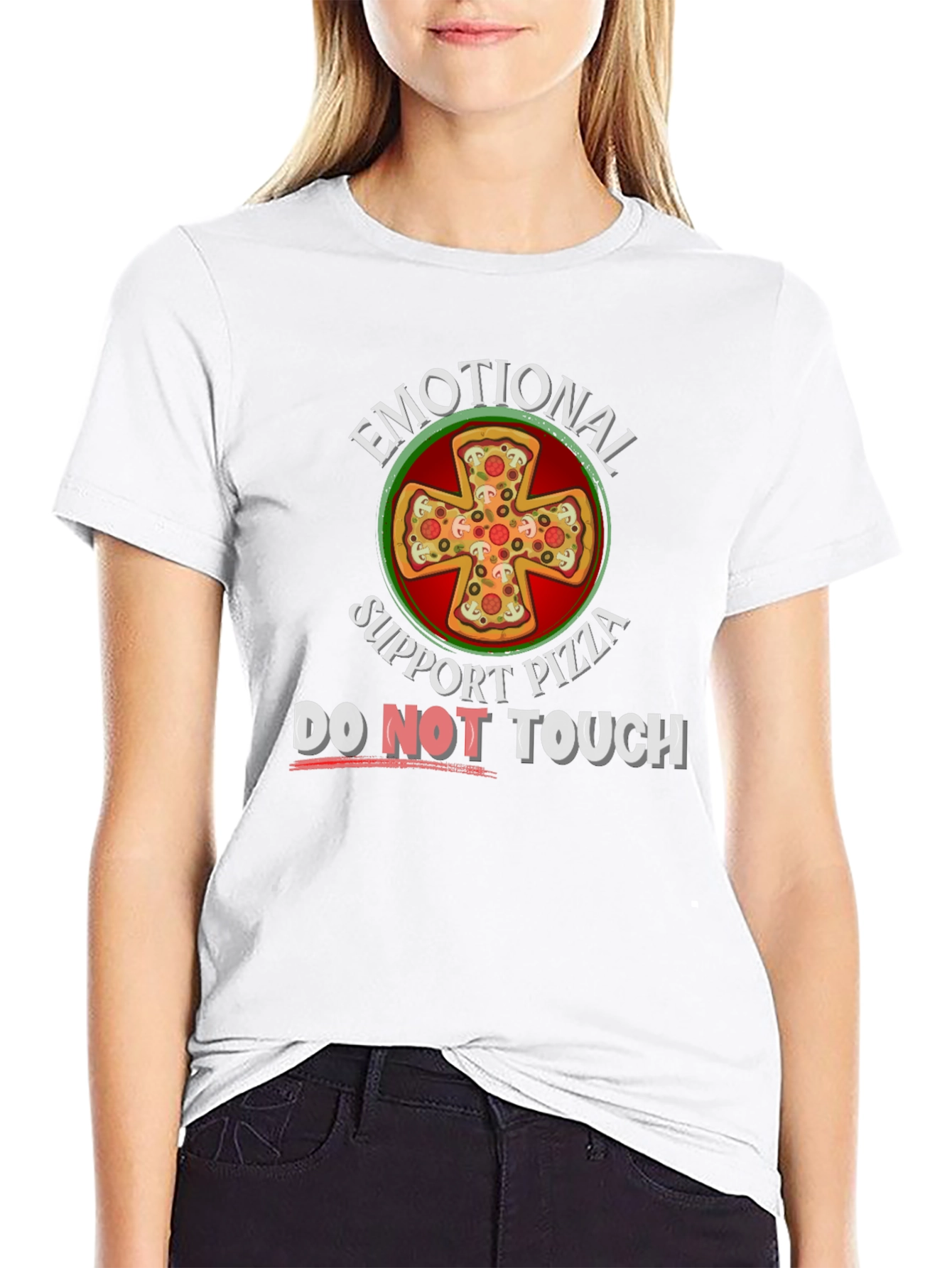 Emotional Support Pizza Graphic T-Shirt