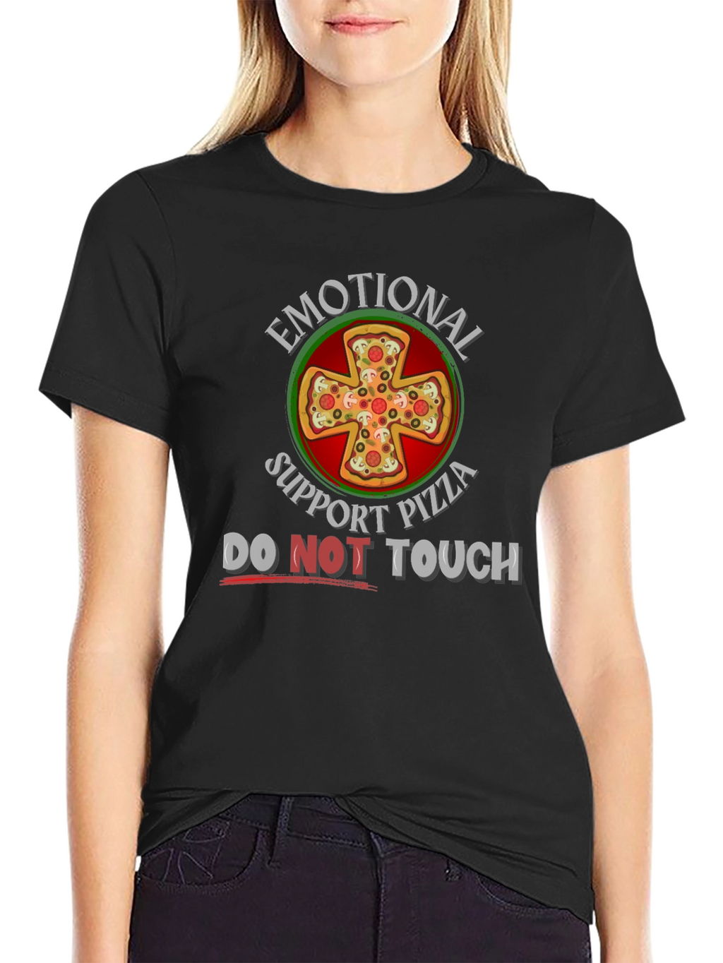 Emotional Support Pizza Graphic T-Shirt