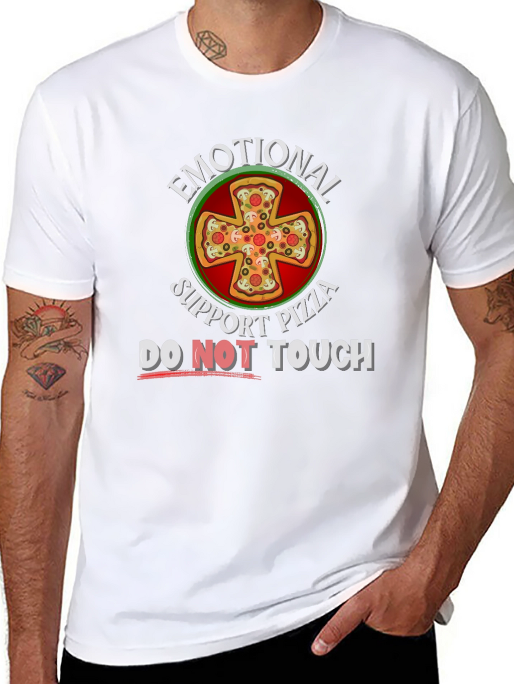 Emotional Support Pizza Graphic T-Shirt