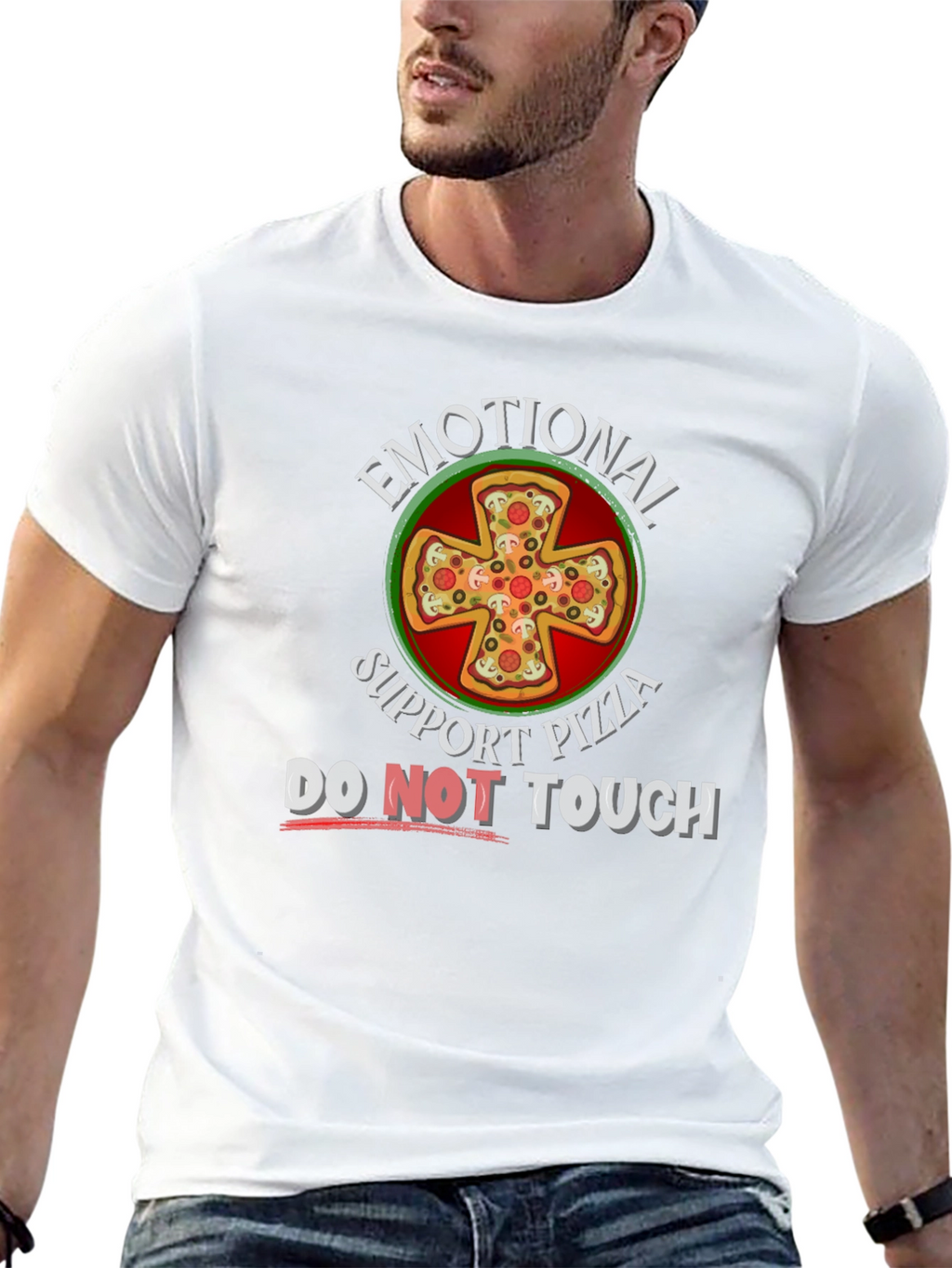Emotional Support Pizza Graphic T-Shirt