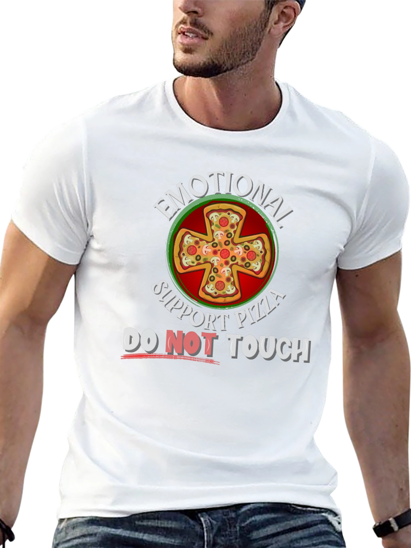 Emotional Support Pizza Graphic T-Shirt