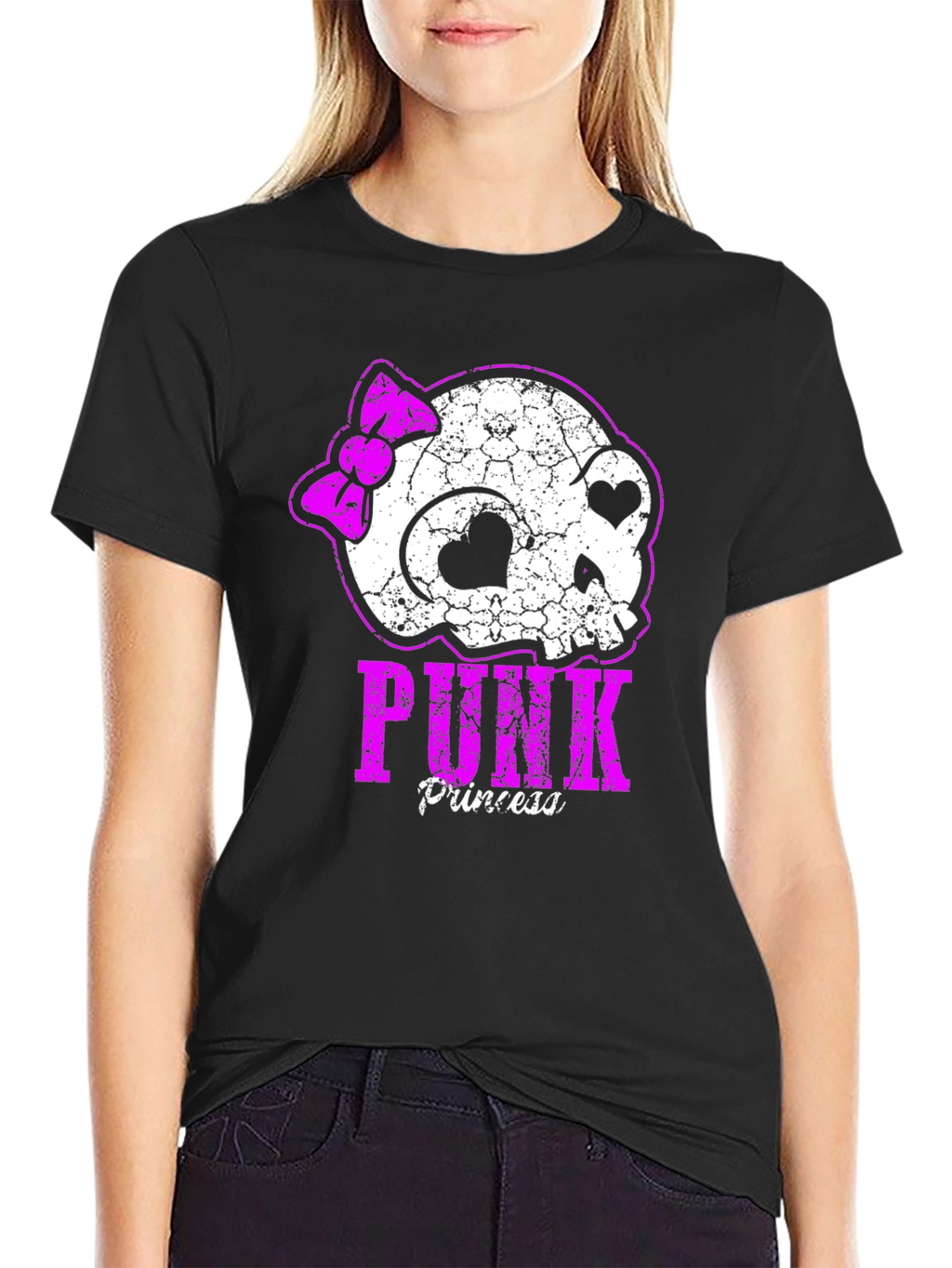 Punk Princess Skull Graphic T-Shirt