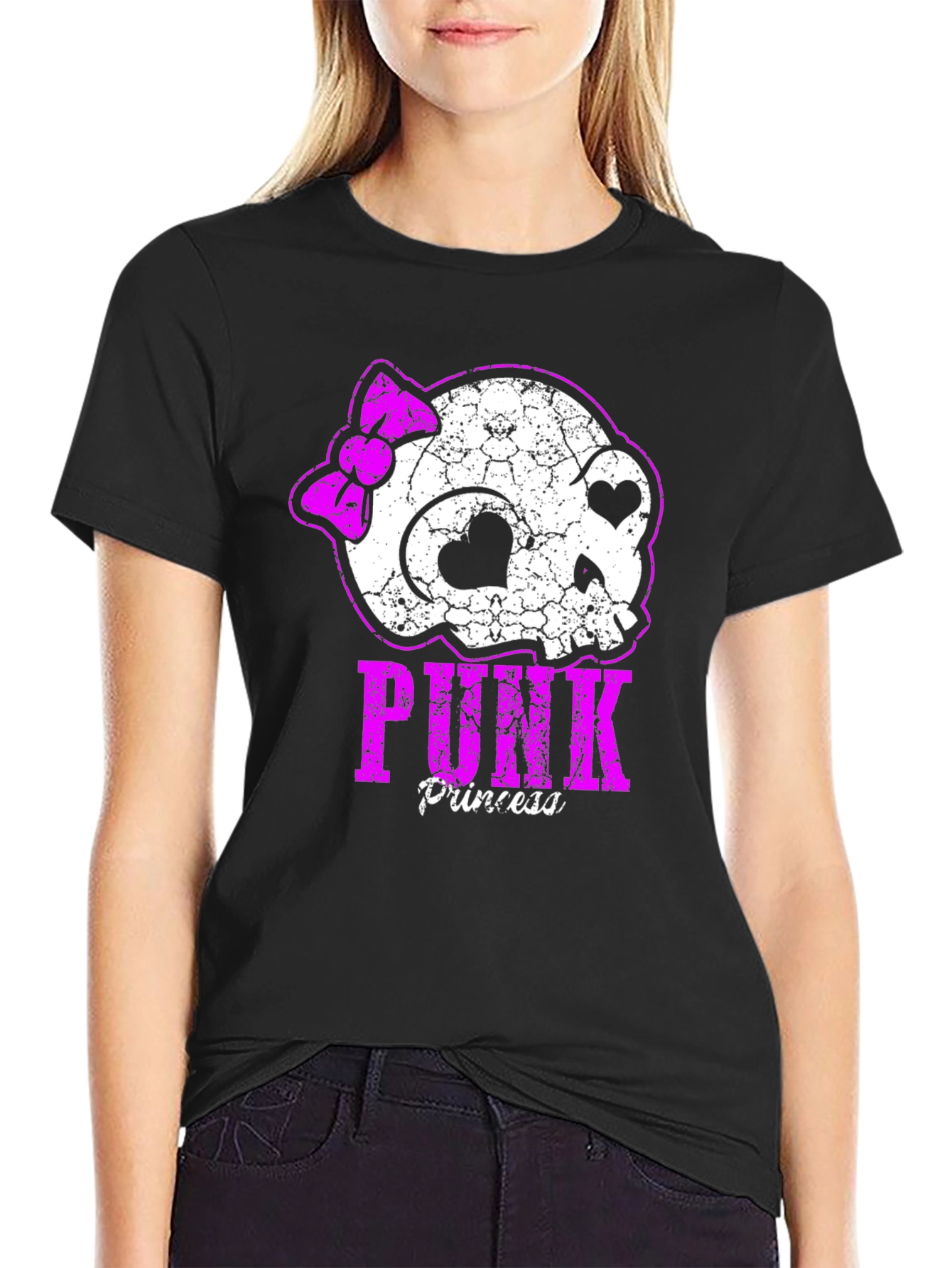 Punk Princess Skull Graphic T-Shirt