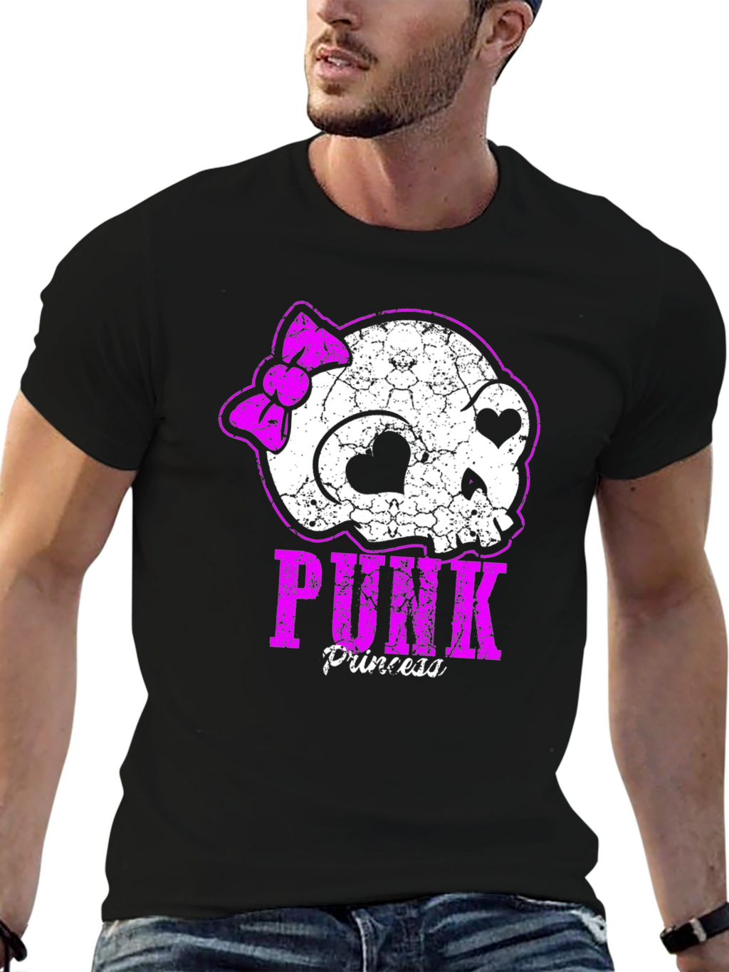 Punk Princess Skull Graphic T-Shirt