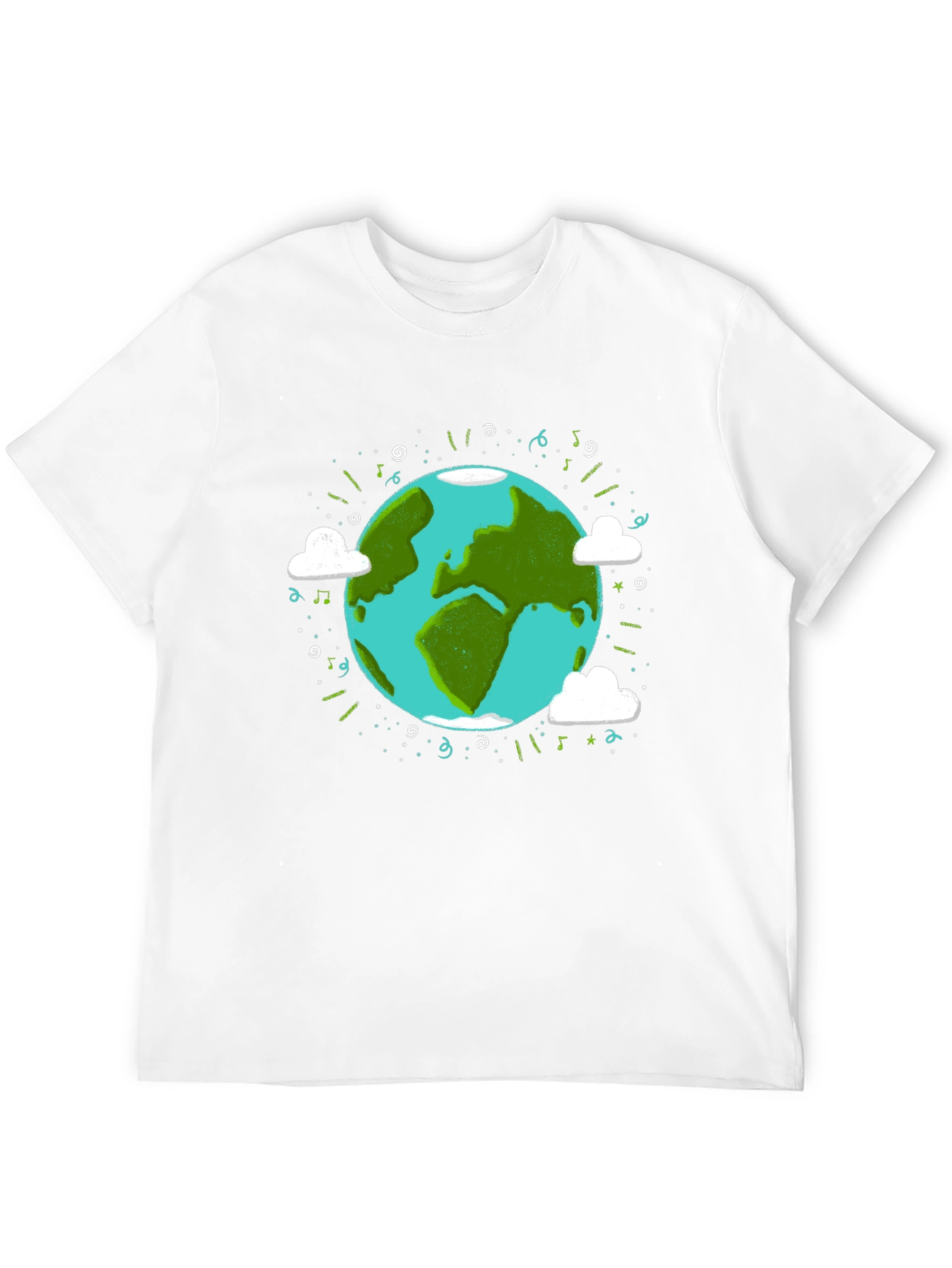 Earth Day Graphic Tee - World Illustration T-Shirt