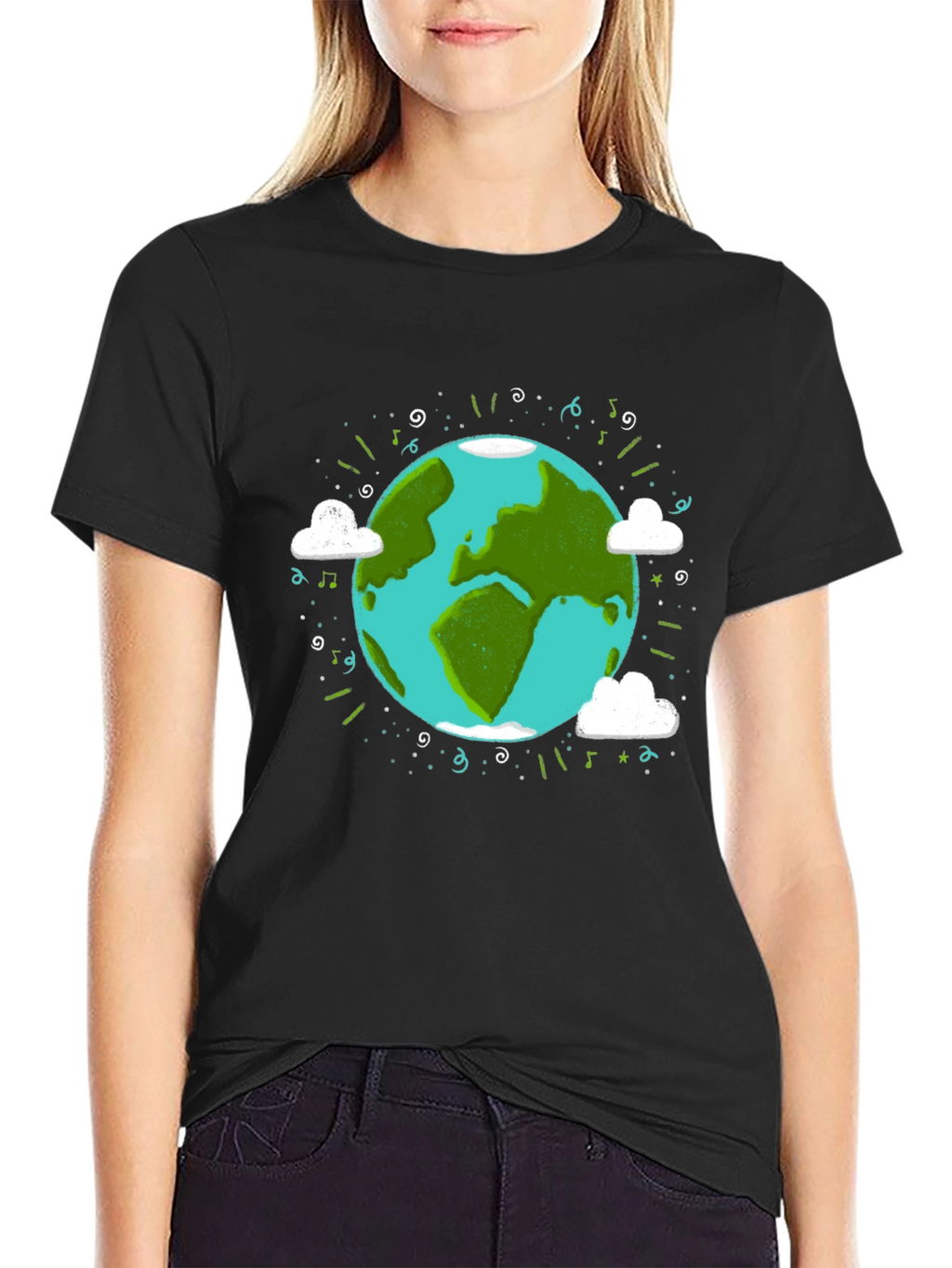 Earth Day Graphic Tee - World Illustration T-Shirt