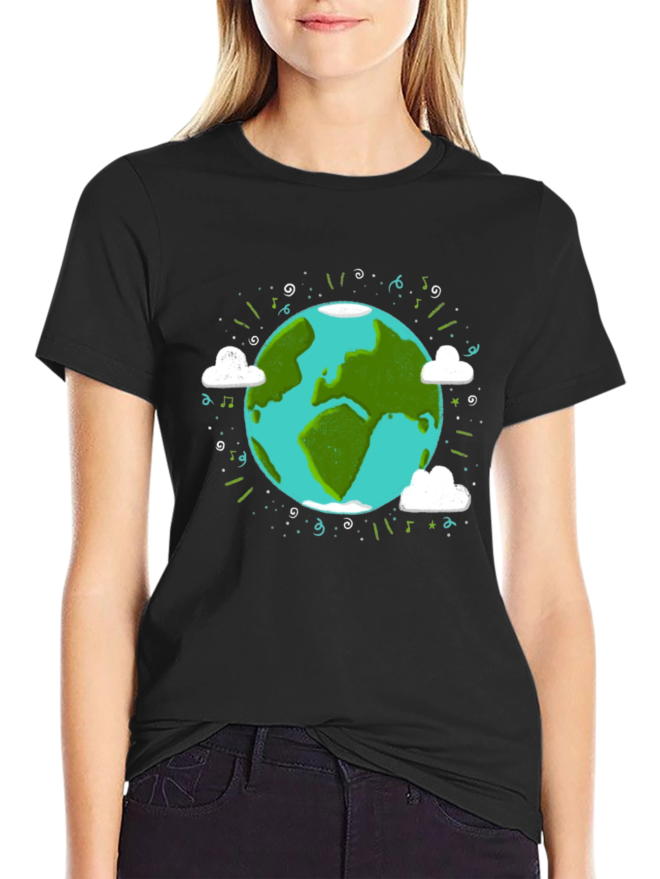 Earth Day Graphic Tee - World Illustration T-Shirt