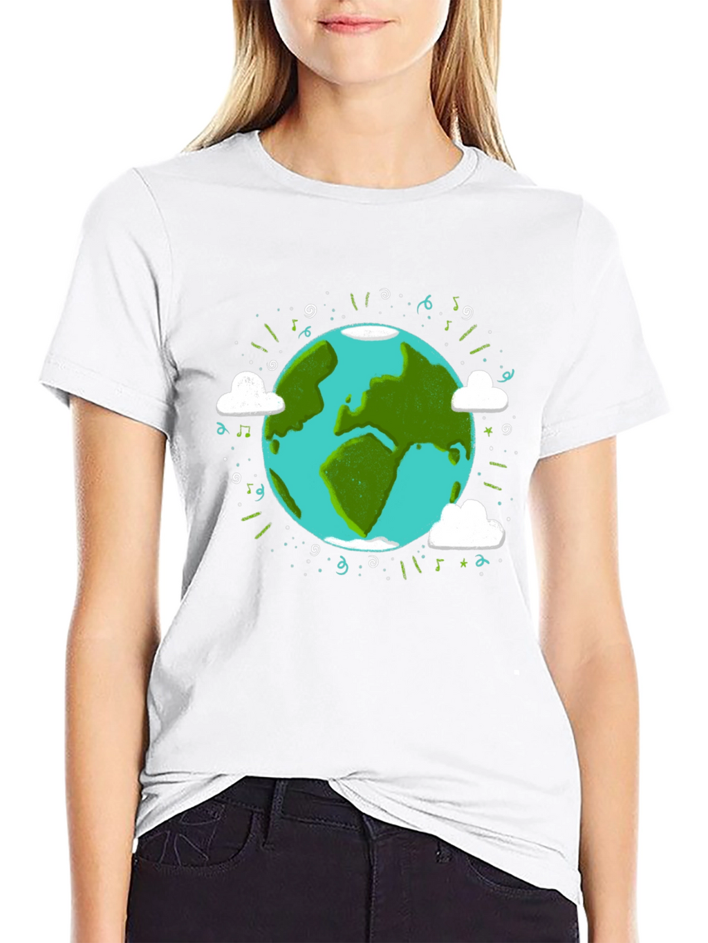 Earth Day Graphic Tee - World Illustration T-Shirt