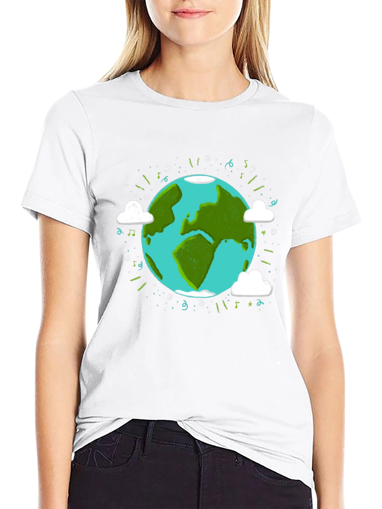 Earth Day Graphic Tee - World Illustration T-Shirt