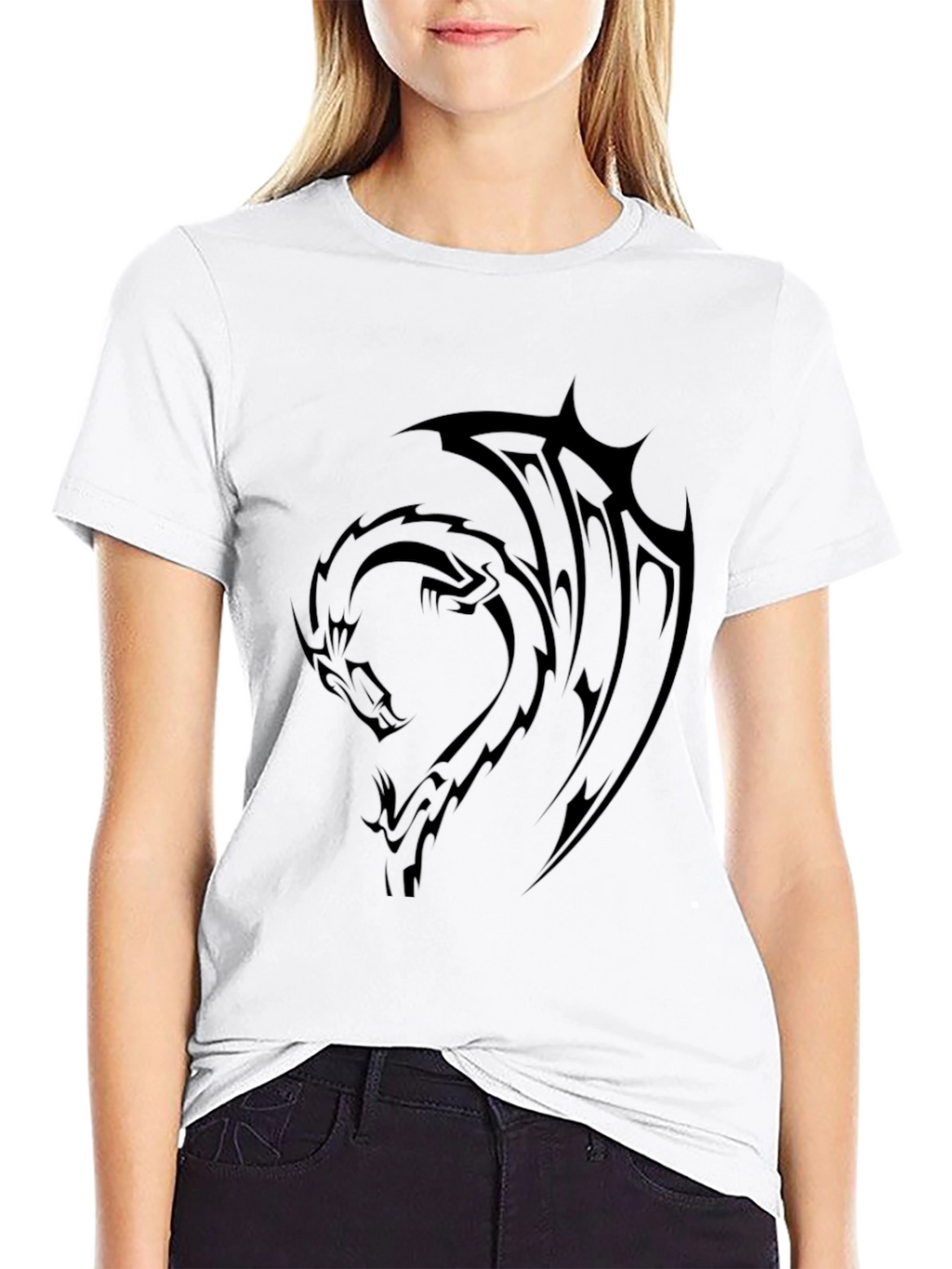 Dragon Graphic Black T-Shirt - Mens Casual Tee